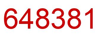 Number 648381 red image