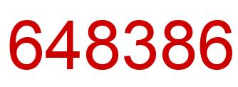 Number 648386 red image