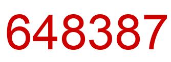 Number 648387 red image