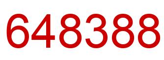 Number 648388 red image