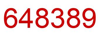 Number 648389 red image
