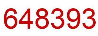 Number 648393 red image