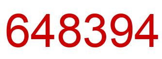 Number 648394 red image