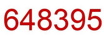 Number 648395 red image