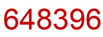 Number 648396 red image