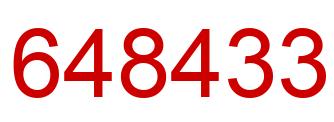 Number 648433 red image