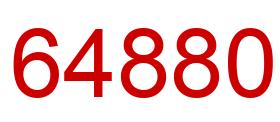Number 64880 red image