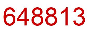 Number 648813 red image