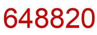 Number 648820 red image