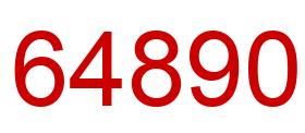 Número 64890 imagen rojo