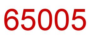 Number 65005 red image