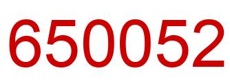 Número 650052 imagen rojo