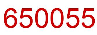 Número 650055 imagen rojo
