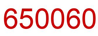 Number 650060 red image