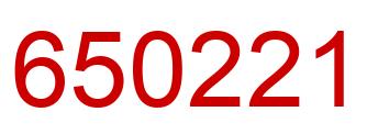 Number 650221 red image