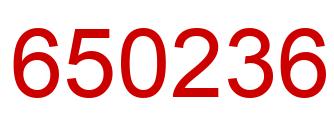 Number 650236 red image
