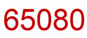 Number 65080 red image