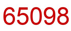 Number 65098 red image