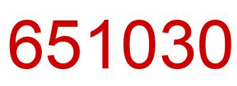 Number 651030 red image