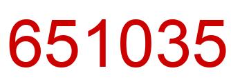 Number 651035 red image