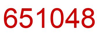 Number 651048 red image