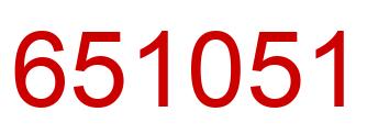 Number 651051 red image