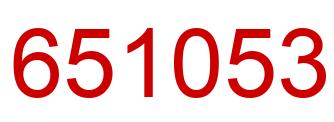 Number 651053 red image