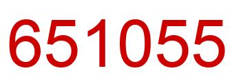 Number 651055 red image