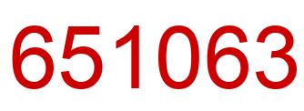 Number 651063 red image