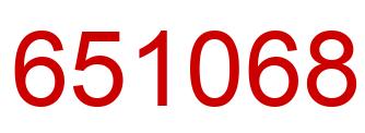 Number 651068 red image