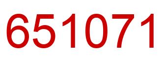 Number 651071 red image