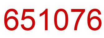 Número 651076 imagen rojo