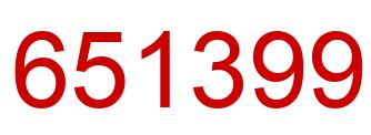 Número 651399 imagen rojo