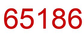 Number 65186 red image