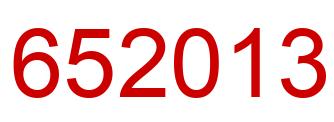 Number 652013 red image