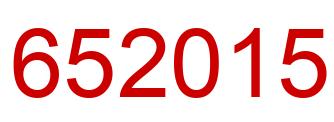 Number 652015 red image