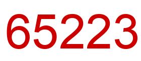 Number 65223 red image