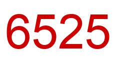 Número 6525 imagen rojo