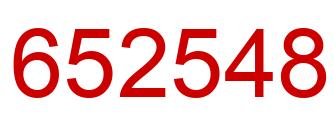 Número 652548 imagen rojo