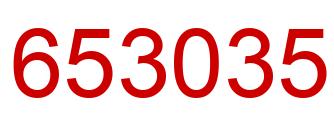Number 653035 red image