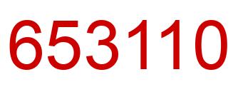 Number 653110 red image