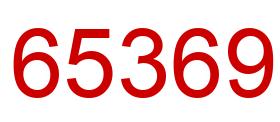 Number 65369 red image