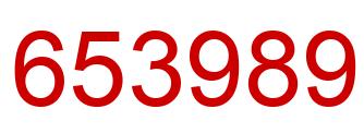 Number 653989 red image