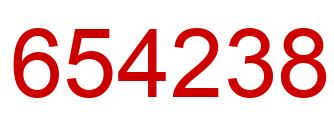 Number 654238 red image