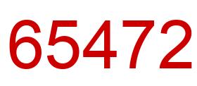 Number 65472 red image