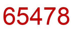 Number 65478 red image