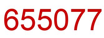 Number 655077 red image