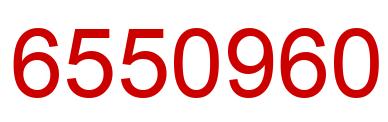 Number 6550960 red image