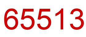 Number 65513 red image