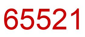 Number 65521 red image